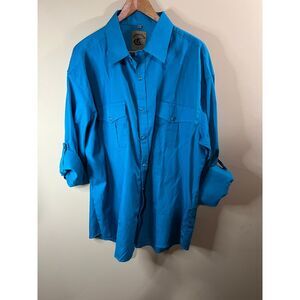 Men's Blue Button-Up Shirt